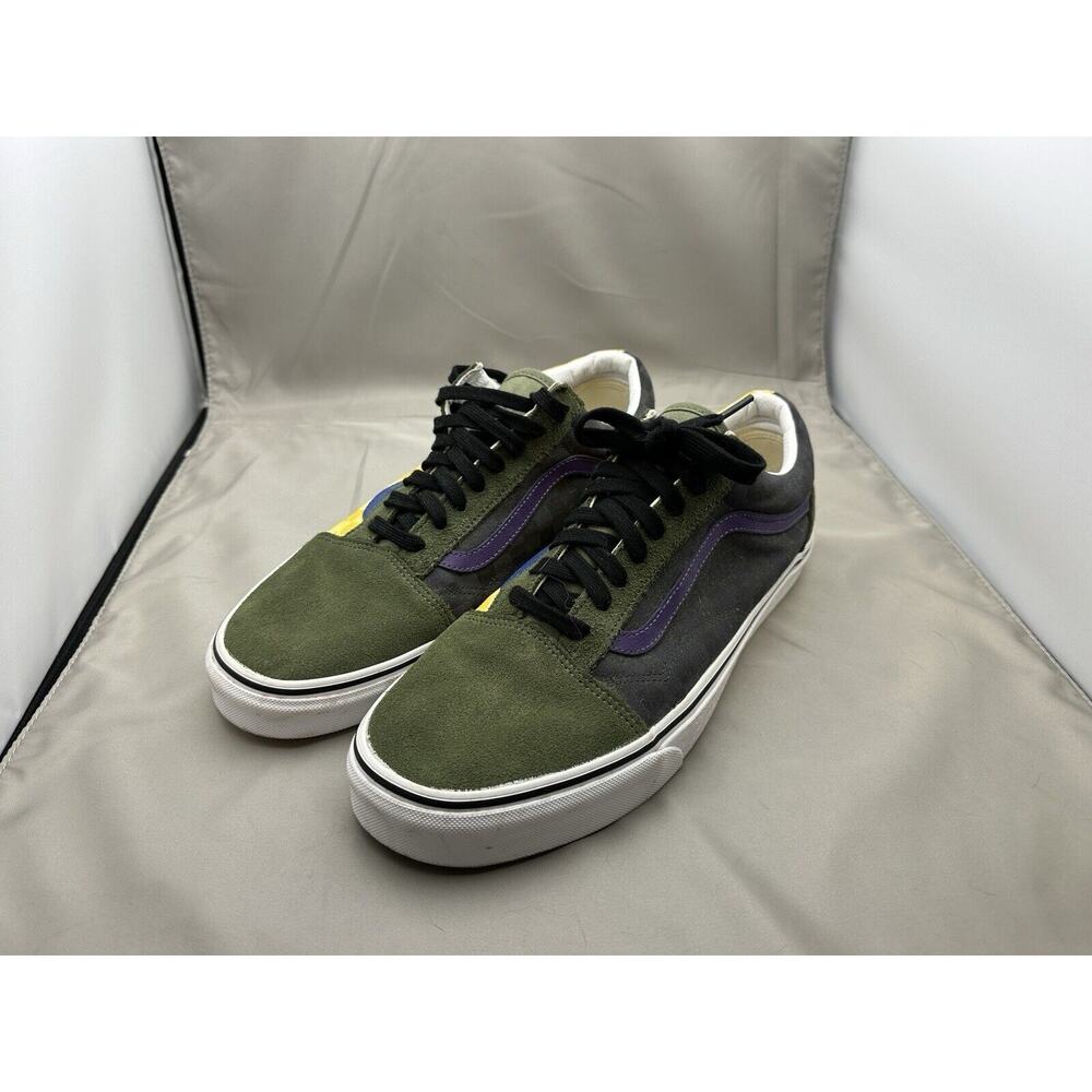 VANS OLD SKOOL CHECKERBOARD OTW RALLY YELLOW & PURPLE MEN SiZE 13 Barely Worn